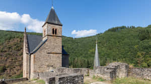 Eschsur Alzette Historic Churchand Ruins Wallpaper