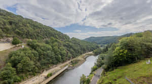 Eschsur Alzette River Valley Luxembourg Wallpaper