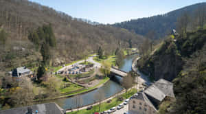 Eschsur Alzette River Valley View Wallpaper