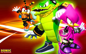 Espio The Chameleon Charmy Vector Wallpaper