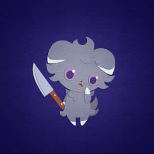 Espurr Holding A Knife Wallpaper