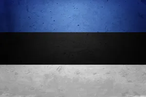 Estonia Flag With Concrete Texture Wallpaper