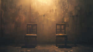 Estranged Chairsin Dim Room Wallpaper