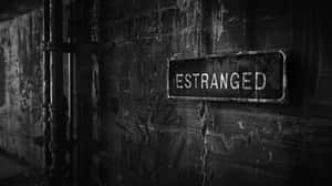 Estranged_ Sign_on_ Wall Wallpaper