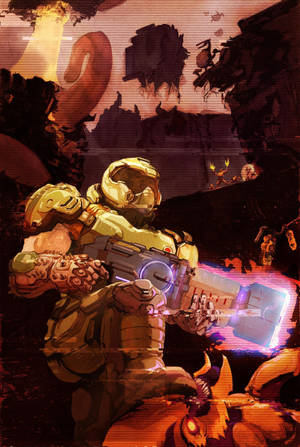 Eternal Art Doomguy Wallpaper