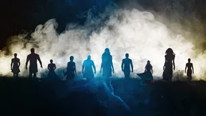 Eternals Movie Smoky Silhouette Wallpaper