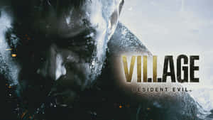 Ethan Winters And Lady Dimitrescu's Haunting Encounter In Resident Evil Village Wallpaper