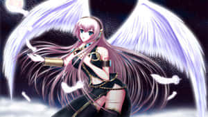 Ethereal Anime Angelwith Feathers Wallpaper