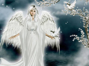 Ethereal Biblical Angel Wallpaper