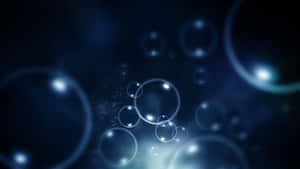 Ethereal_ Blue_ Bubbles_ Background Wallpaper