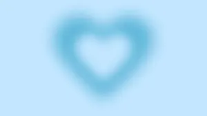 Ethereal Blue Heart Aura Wallpaper