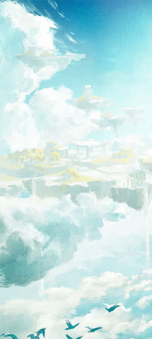 Ethereal_ Cliffside_ Landscape Wallpaper