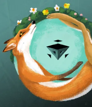 Ethereal Fox Illustration Wallpaper