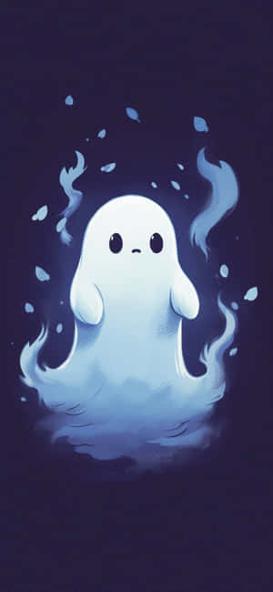 Ethereal Ghostly Apparition Dark Background Wallpaper