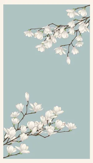 Ethereal Magnolia Blossoms Wallpaper