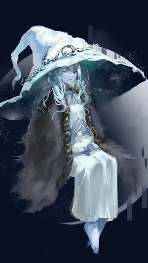 Ethereal Moonlight Witch Art Wallpaper