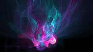 Ethereal Neon Smoke Art Wallpaper