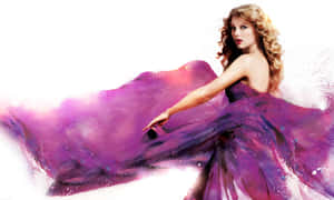 Ethereal Purple Dress Artwork Wallpaper