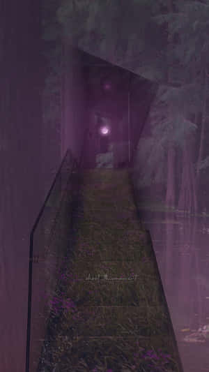 Ethereal Purple Night Corridor.jpg Wallpaper