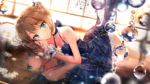 Ethereal Reflection Anime Girl Wallpaper