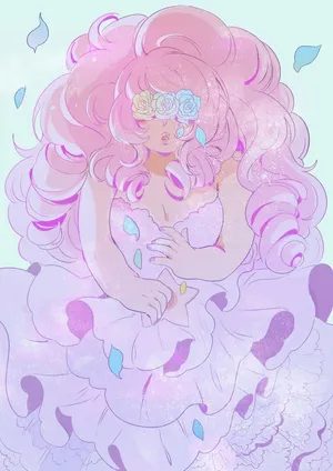 Ethereal Rose Quartz Illustration Wallpaper