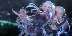 Ethereal Trio Concert Illustration Wallpaper