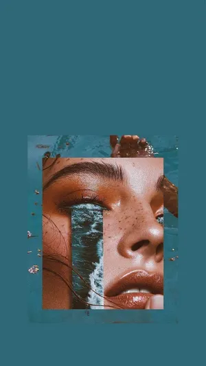 Ethereal Waterfall Face Collage.jpg Wallpaper