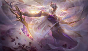 Ethereal Winged Warrior Artwork Wallpaper