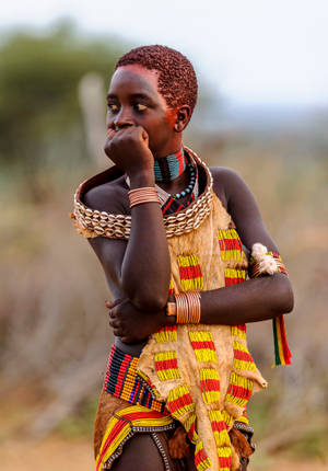 Ethiopia Tribe Woman Portrait Wallpaper