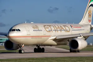 Etihad Airplane On Airport Runway Wallpaper