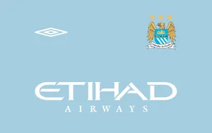 Etihad Airways With The Manchester City Logo Wallpaper