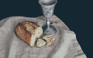 Eucharistic Breadand Chalice Catholic Aesthetic Wallpaper