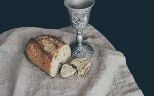 Eucharistic Breadand Chalice Catholic Aesthetic Wallpaper