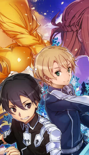 Eugeo From Sword Art Online Anime Series Wielding His Blue Rose Sword Wallpaper