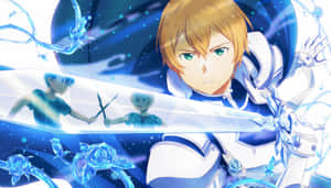 Eugeo From Sword Art Online In A Captivating Pose Wallpaper