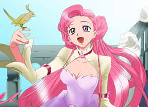 Euphemia Li Britannia Portrait In A Beautiful Pink Dress Wallpaper