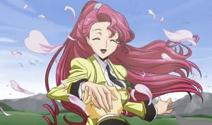 Euphemia Li Britannia Striking A Pose In A Beautiful Dress Wallpaper