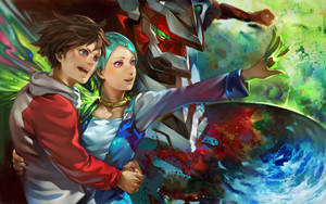 Eureka Seven Digital Paint Wallpaper