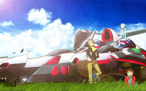 Eureka Seven Gekkostate With Nirvash Wallpaper