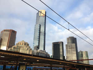 Eureka Tower Dominating Melbourne Skyline Wallpaper