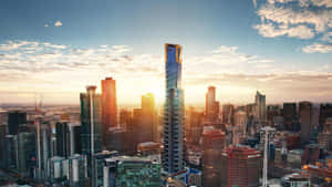 Eureka Tower Sunset Skyline Wallpaper