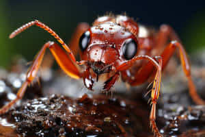 European Fire Ant Macro Photography Wallpaper