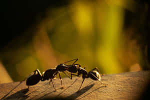 European Fire Ant Silhouette Wallpaper