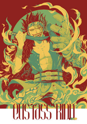 Eustass Kid Dark Red Abstract Wallpaper