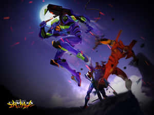 Eva 01 Unleashed - Unstoppable Power And Beauty Wallpaper