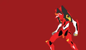 Eva-02 Battle-ready In Action Wallpaper