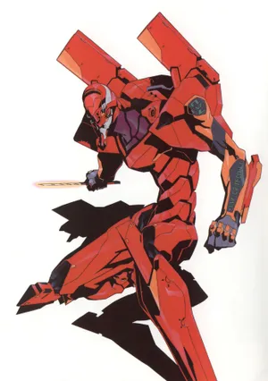Eva-02 Mech Suit Ready For Battle Wallpaper
