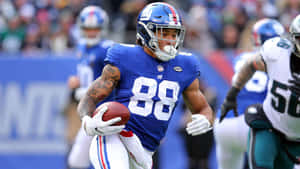 Evan Engram New York Giants Game Action Wallpaper