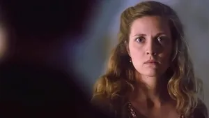 Evelyne Brochu Concerned Expression Wallpaper