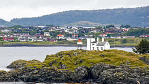 Evening At Haugesund Harbor Wallpaper